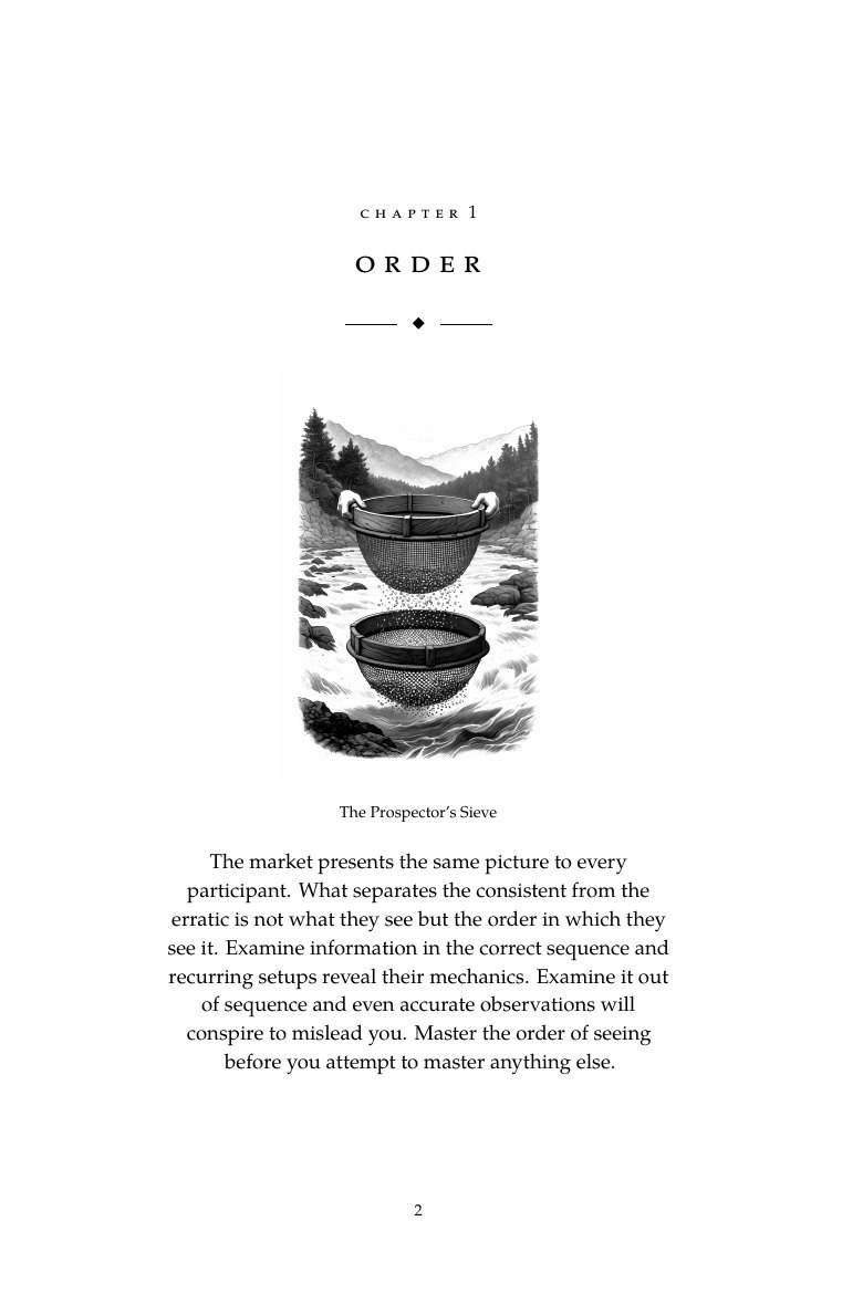 Chapter One, Order: the opening page with its emblem