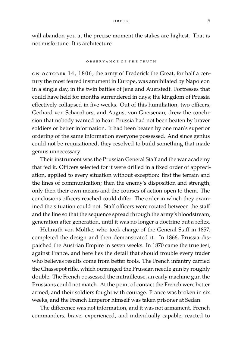 The Prussian General Staff: the observance of Order